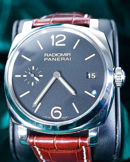 No Reserve - 2019 Panerai Radiomir 1940 3 Days "Acciaio" 47MM Black Dial Leather Strap (PAM00514)