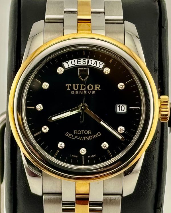 No Reserve - 2025 Tudor Glamour Day Date 39MM Black Dial Two-Tone Bracelet (56003)