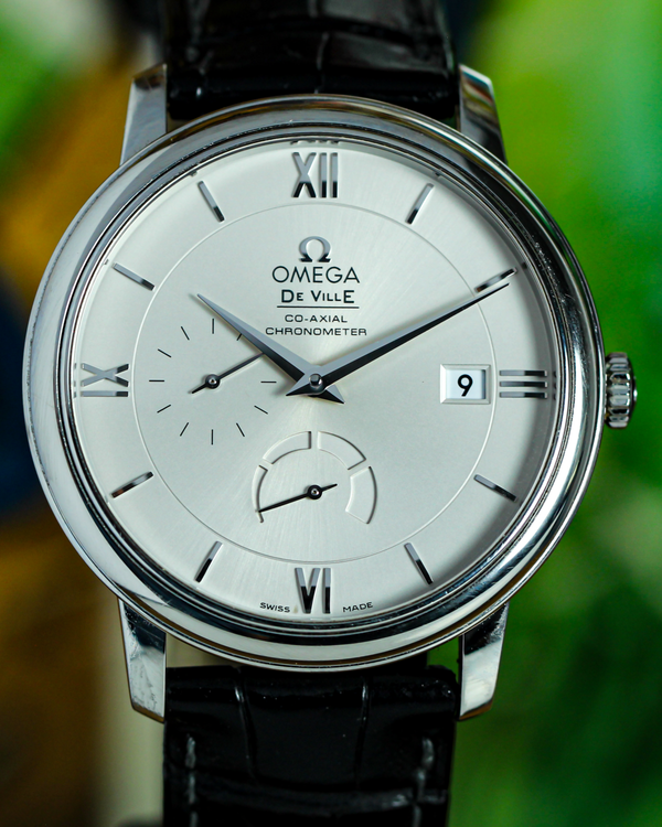Omega De Ville Prestige 39.5MM Silver Dial Leather Strap (424.13.40.21.02.001)