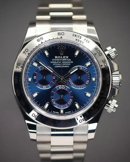 2023 Rolex Cosmograph Daytona 40MM Blue Dial White Gold Oyster Bracelet (116509)
