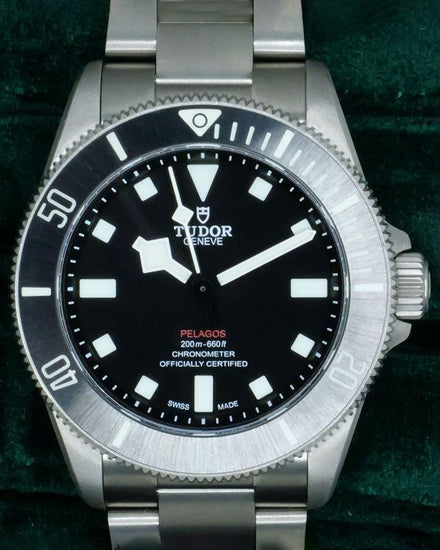 Tudor Pelagos 39MM Black Dial Titanium Bracelet (25407N)
