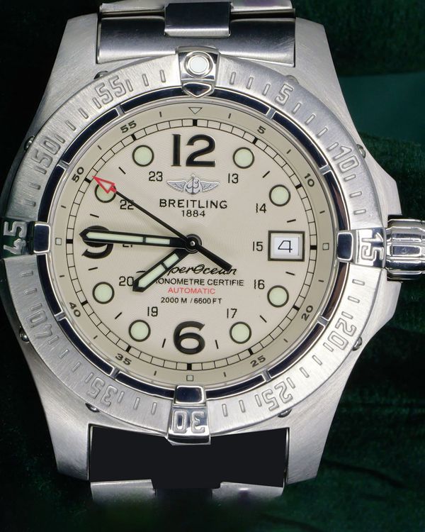 Breitling Superocean 44MM Cream Dial Steel Bracelet (A17390)