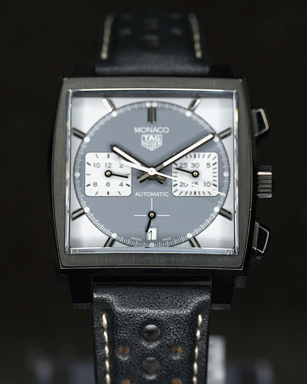 2025 Tag Heuer Monaco Chronograph Night Driver L.E. 39MM Grey Dial Leather Strap (CBL2181.FC6515)