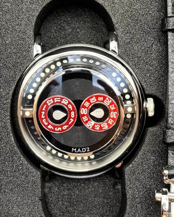 2026 MB&F MAD Edition 2 "Eric Giroud" L.E. 42MM Black Dial Leather Strap (M.A.D 2 R&B)