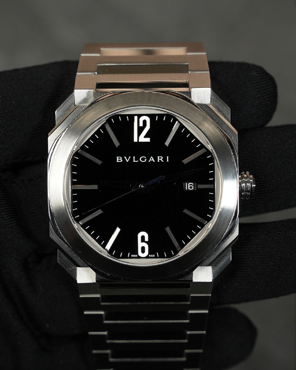 2022 Bvlgari Octo 41MM Black Dial Steel Bracelet (BGO41S)