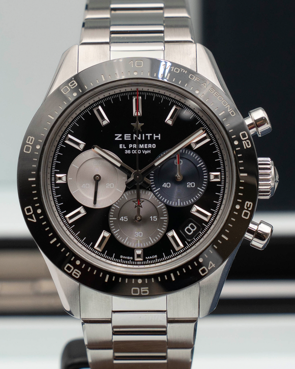 2021 Zenith Chronomaster Sport 41MM Black Dial Steel Bracelet (03.3100.3600/21.M3100)