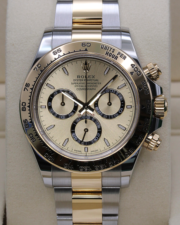 2025 Rolex Cosmograph Daytona 40MM Champagne Dial Two-Tone Oyster Bracelet (126503)