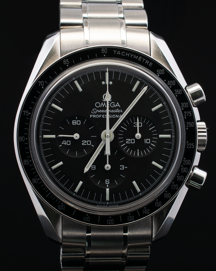 Omega Speedmaster Professional Moonwatch 42MM Black Dial Steel Bracelet (3570.50.00)