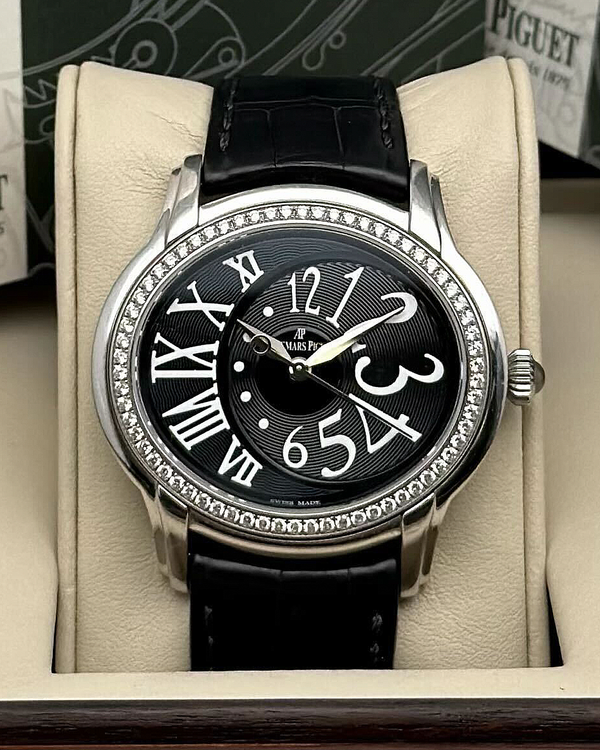 2020 Audemars Piguet Millenary 35.5MM Black Dial Leather Strap (77301ST.ZZ.D002CR.01)