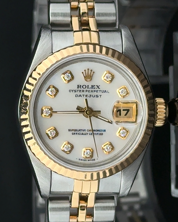 Rolex Lady-Datejust 26MM Aftermarket Mother of Pearl Dial Two-Tone Jubilee Bracelet (69173)