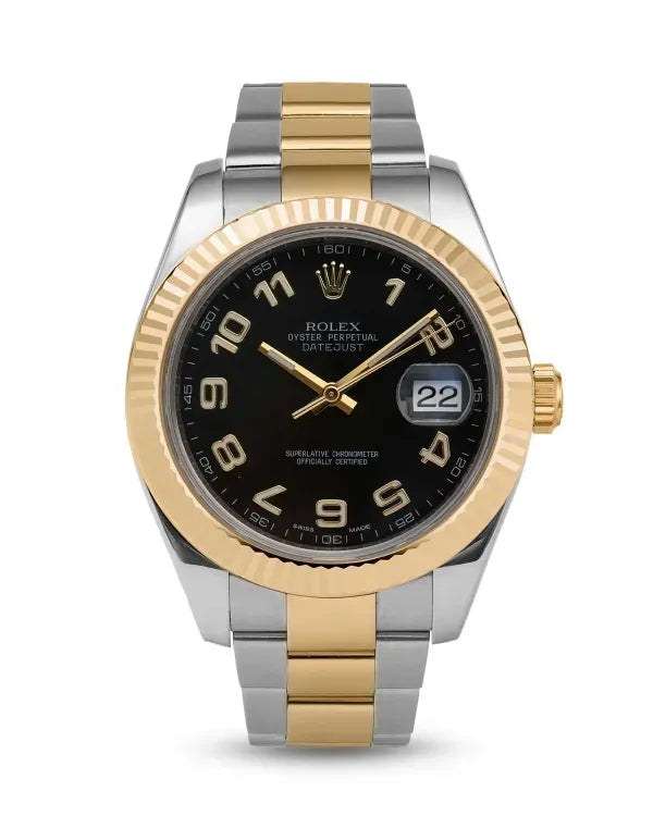 Rolex Datejust II 41MM Black Dial Two-Tone Oyster Bracelet (116333)