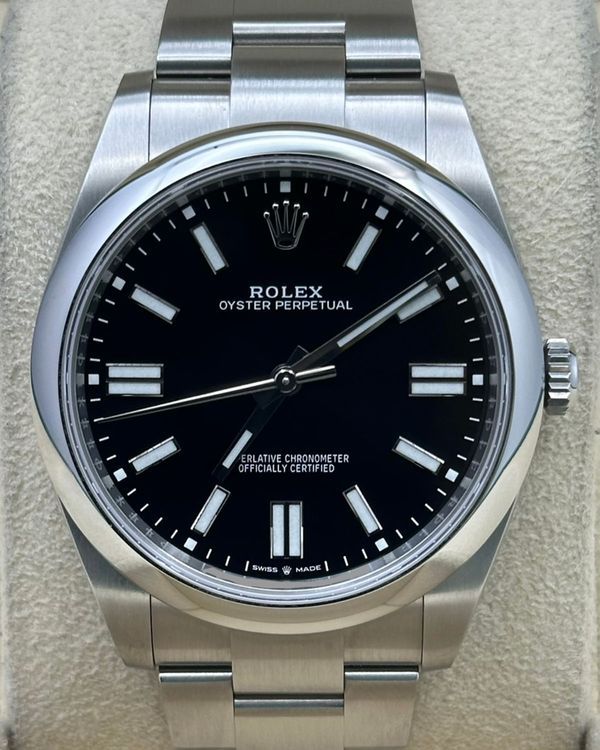 2021 Rolex Oyster Perpetual 41MM Black Dial Oyster Bracelet (124300)