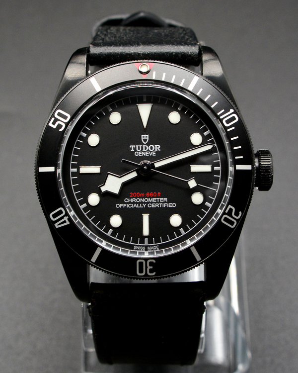 No Reserve - Tudor Black Bay Heritage "Dark" 41MM Black Dial Leather Strap (79230DK)
