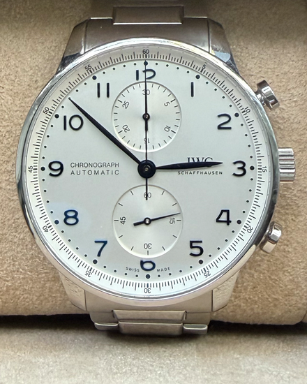 2023 IWC Schaffhausen Portugieser Chronograph 41MM Silver Dial Steel Bracelet (IW371617)