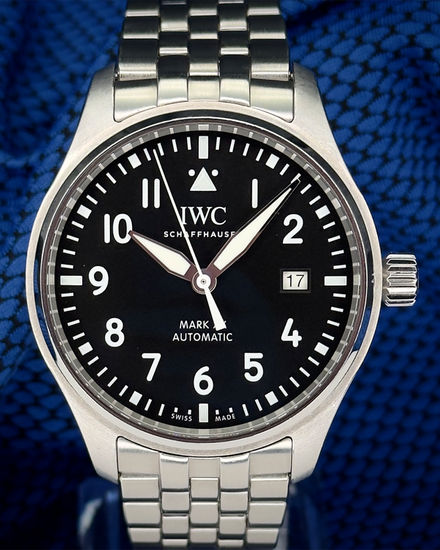 No Reserve - 2023 IWC Schaffhausen Pilot Mark XX 40MM Black Dial Steel Bracelet (IW328202)