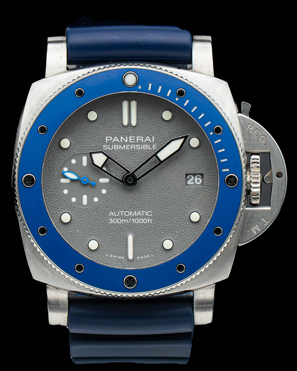 2023 Panerai Submersible 42MM Grey Dial Rubber Strap (PAM00959)
