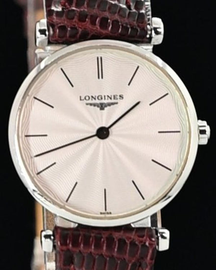 No Reserve - Longines La Grande Classique 24MM Quartz Silver Dial Aftermarket Leather Strap (L4.209.4)