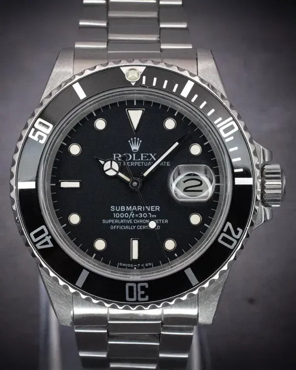Rolex Submariner 40MM Black Dial Steel Bracelet (16800)
