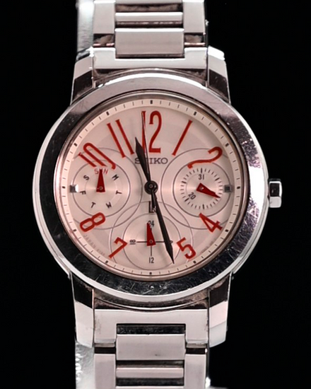 No Reserve - Seiko Lukia 31MM Quartz White Dial Steel Bracelet (5Y89-0AT0)