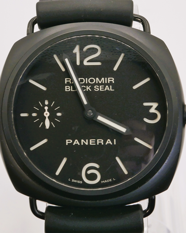 No Reserve - 2012 Panerai Radiomir Black Seal 45MM Black Dial Rubber Strap (PAM00292)