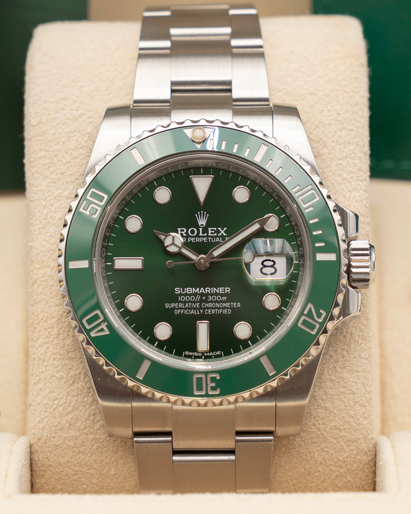 2017 Rolex Submariner Date "Hulk" 40MM Green Dial Oyster Bracelet (116610LV)