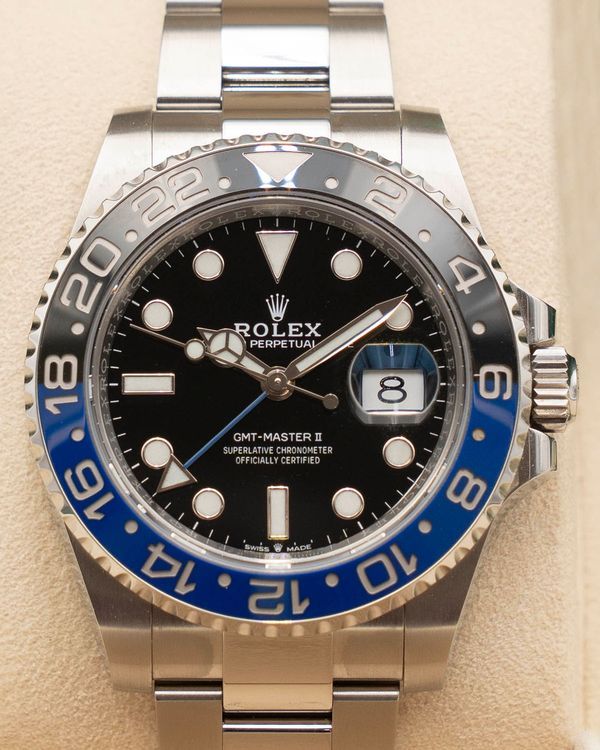 2022 Rolex GMT-Master II "Batman" 40MM Black Dial Oyster Bracelet (126710BLNR)