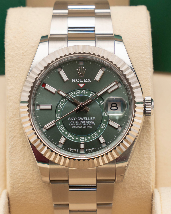 2025 Rolex Sky-Dweller 42MM Green Dial Oyster Bracelet (336934)