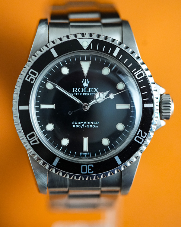 1966 (1.2 Mill Serial) Rolex Submariner No-Date 40MM Black "Swiss Only" Dial Oyster Bracelet (5513)