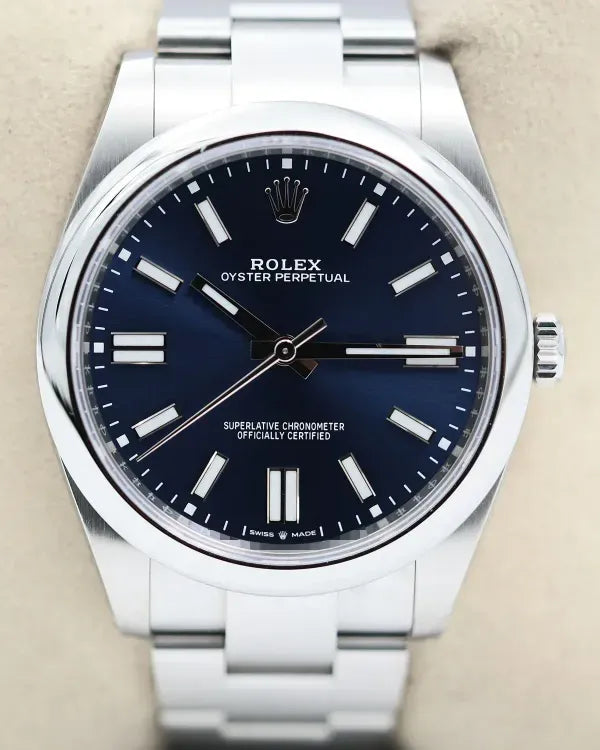 2024 Rolex Oyster Perpetual 41MM Blue Dial Oyster Bracelet (124300)