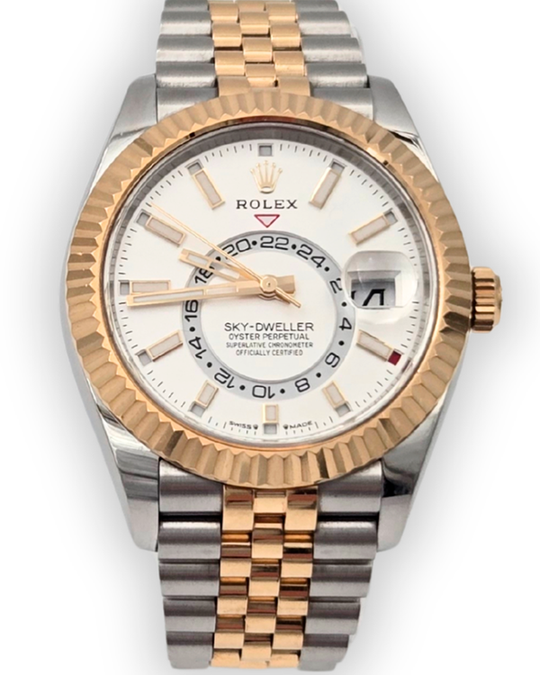 2024 Rolex Sky-Dweller 42MM White Dial Two-Tone Jubilee Bracelet (336933)