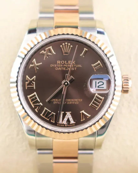2025 Rolex Datejust 31MM Chocolate Dial Two-Tone Oyster Bracelet (278271)