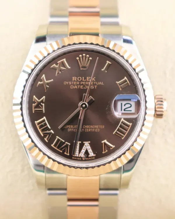 2025 Rolex Datejust 31MM Chocolate Dial Two-Tone Oyster Bracelet (278271)