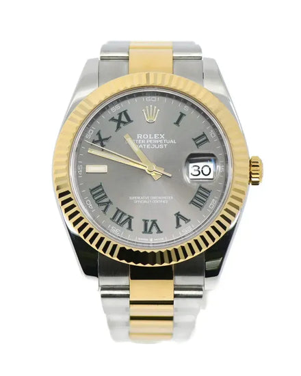 2021 Rolex Datejust "Wimbledon" 41MM Slate Dial Two-Tone Oyster Bracelet (126333)