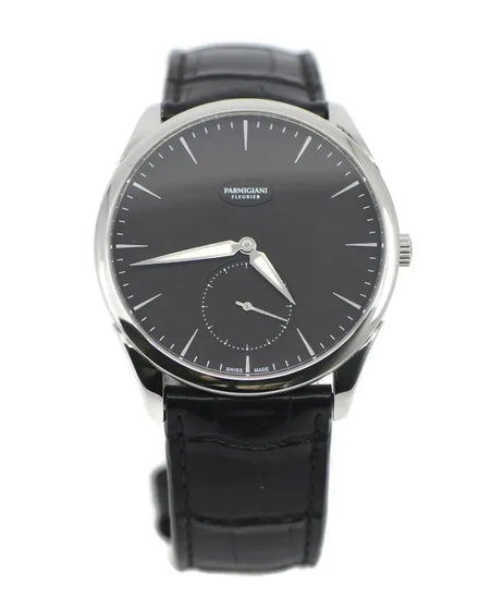 Parmigiani Fleurier Tonda 40MM Black Dial Leather Strap (PFC228)