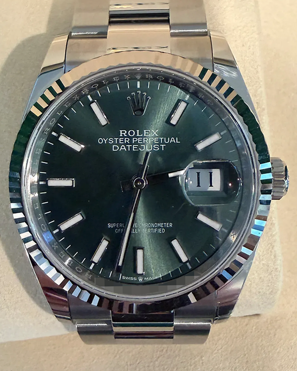 2026 Rolex Datejust 36MM Green Dial Oyster Bracelet (126234)