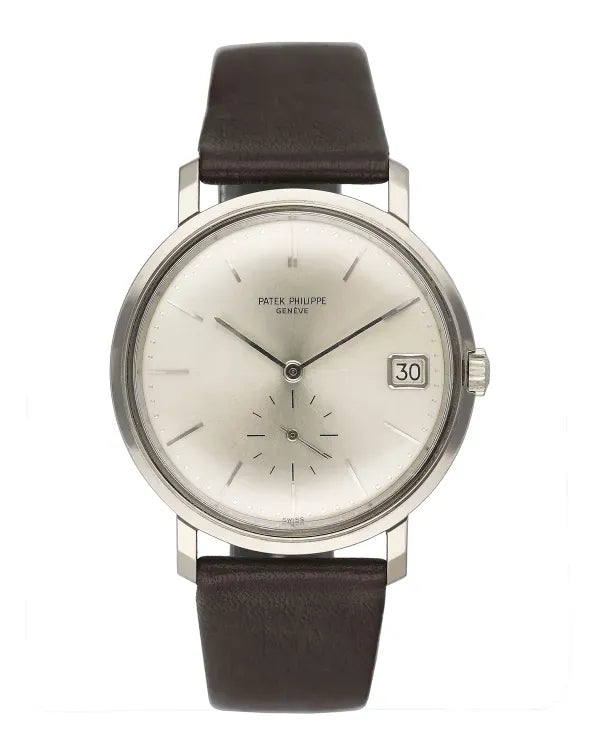Patek Philippe Calatrava 35MM Silver Dial Leather Strap (3445G)
