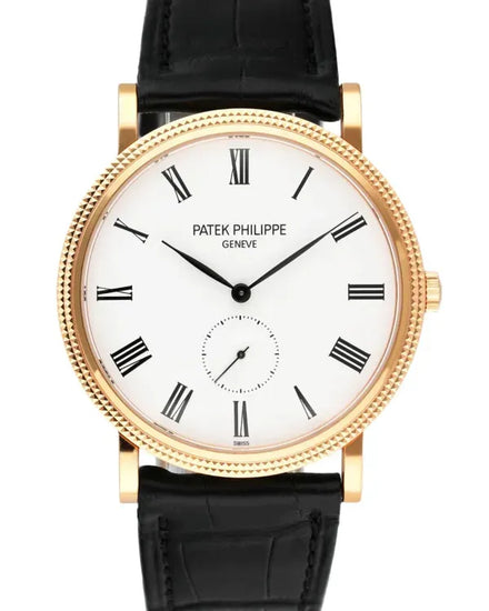 2008 Patek Philippe Calatrava 36MM White Dial Leather Strap (5119R-001)