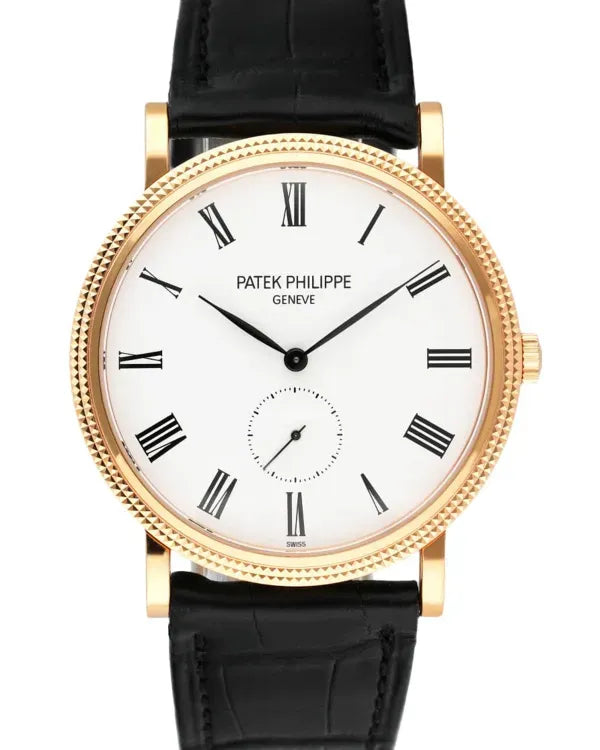 2008 Patek Philippe Calatrava 36MM White Dial Leather Strap (5119R-001)