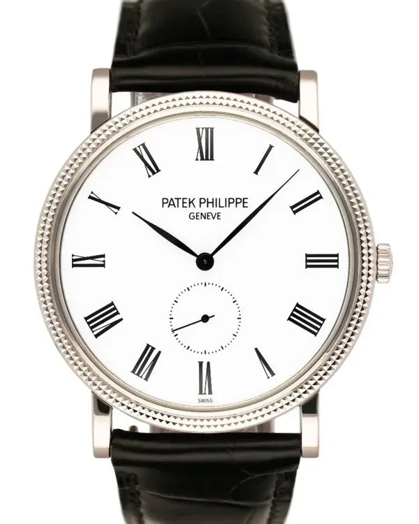 2011 Patek Philippe Calatrava 36MM White Dial Leather Strap (5119G-001)