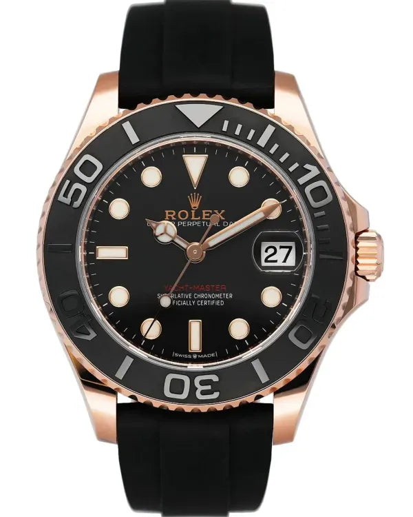 2019 Rolex Yacht-Master 37MM Black Dial Oysterflex Strap (268655)