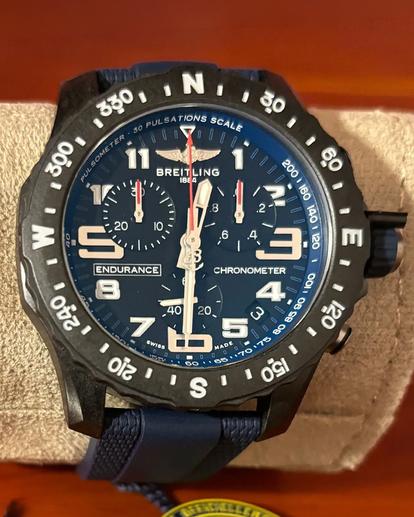2026 Breitling Endurance Pro 44MM Quartz Black Dial Rubber Strap (X82310D51B1S2)