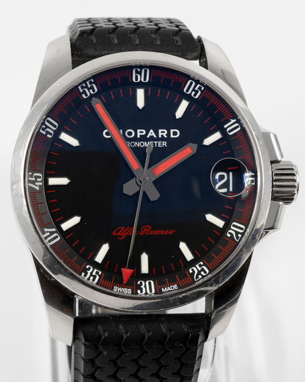 No Reserve - Chopard Mille Miglia "Alfa Romeo" L.E. 44MM Black Dial Rubber Strap (16/8997-3021)