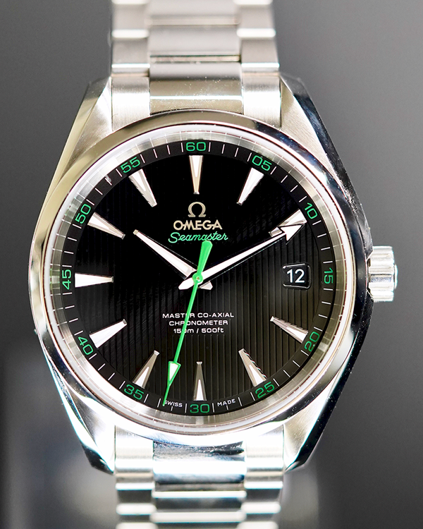 No Reserve - 2015 Omega Seamaster Aqua Terra 150M "Golf Edition" 41.5MM Black Dial Steel Bracelet (231.10.42.21.01.004)