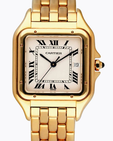 Cartier Panthère Cougar Large 29MM Quartz White Dial Yellow Gold Bracelet (1060)