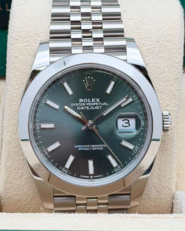 2024 Rolex Datejust 41MM Green Dial Jubilee Bracelet (126300)