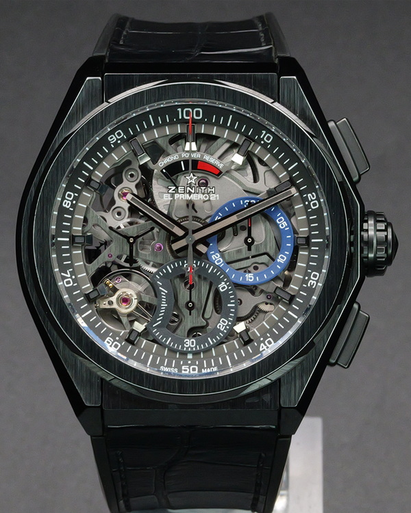 2019 Zenith Defy El Primero 21 44MM Skeleton Dial Leather Strap (49.9000.9004/78.R582 )