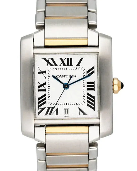 Cartier Tank Française 28MM Silver Dial Two-Tone Bracelet (W51005Q4)