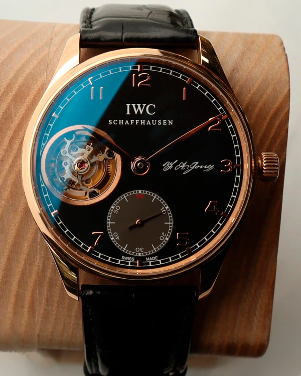 2012 IWC Schaffhausen Portugieser Tourbillon L.E. 41MM Black Dial Leather Strap (IW544705)