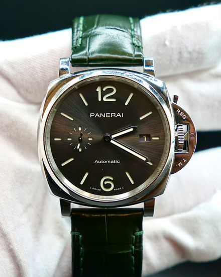 No Reserve - 2021 Panerai Luminor Due 42MM Grey Dial Leather Strap (PAM00904)