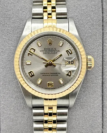 2002 (Y Serial) Rolex Lady-Datejust 26MM Silver Dial Two-Tone Jubilee Bracelet (79173)